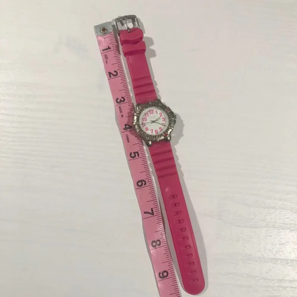 Vintage Guess Pink Rubber Watch - Doesn't Run, For Parts
